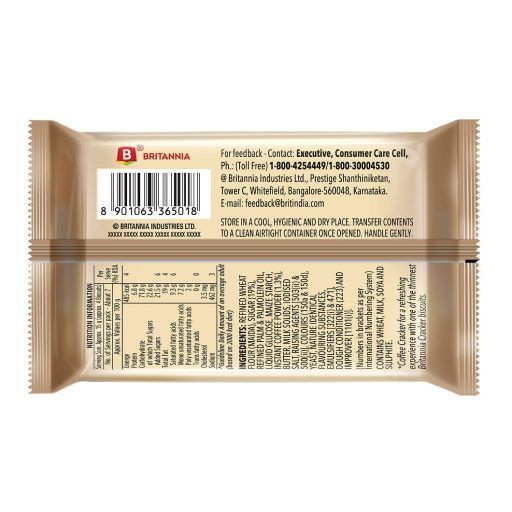 Britannia Biscafe Coffee Cracker 100 Gms view 2