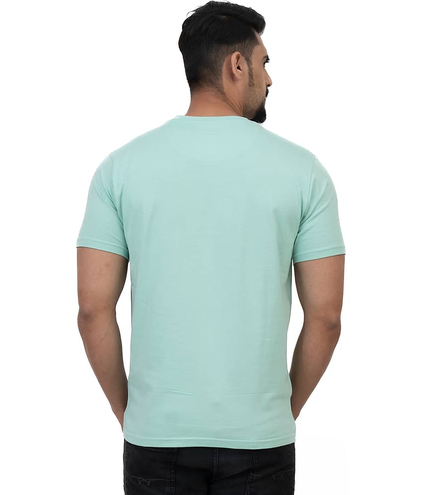 Cotstyle Pack of 1 Cotton Regular Fit Men's T-Shirt ( Teal ) view 2