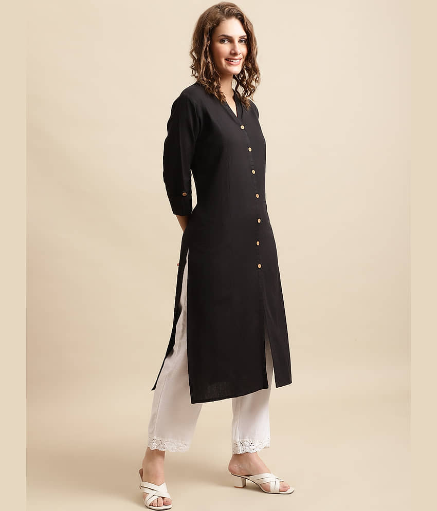 Pistaa - Yellow Cotton Women's Front Slit Kurti ( Pack of 1 ) view 2