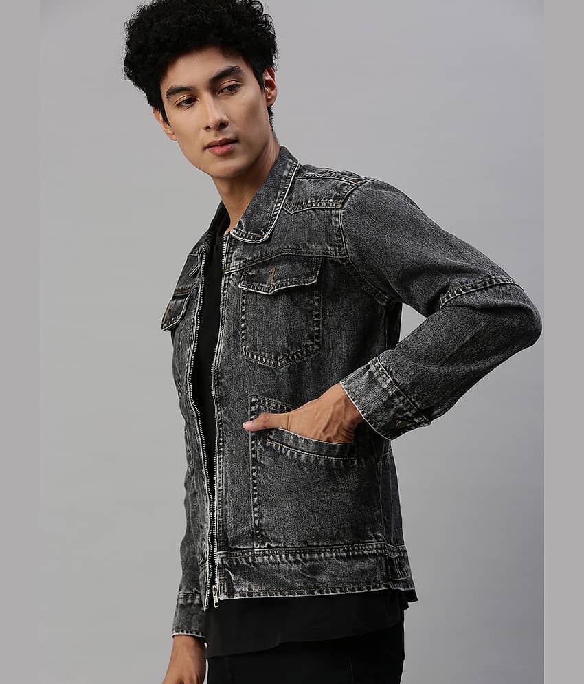 VOGATI Denim Men's Denim Jacket - Navy ( Pack of 1 ) view 2