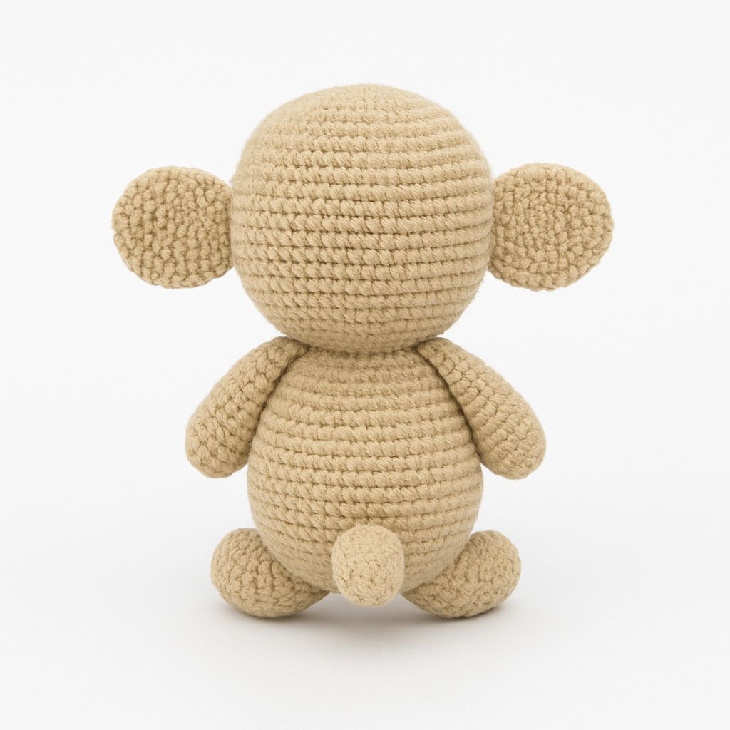 Handmade Crochet Monkey Plush Toy - Soft & Cuddly view 2