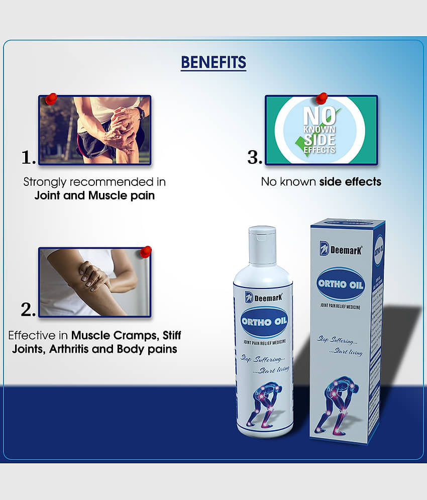 Deemark Ortho Oil for Joint Pain, Back Pain, Knee Pain, Shoulder Pain. Deemark Ortho Oil Pack of 2 Highly Effective for All Type of Joint and Muscle Pain view 2