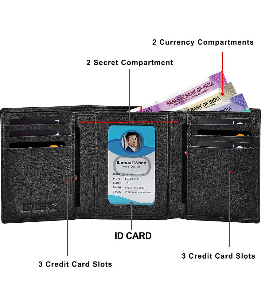 Lorenz Green 100% Leather Men's RFID Wallet ( Pack of 1 ) view 2