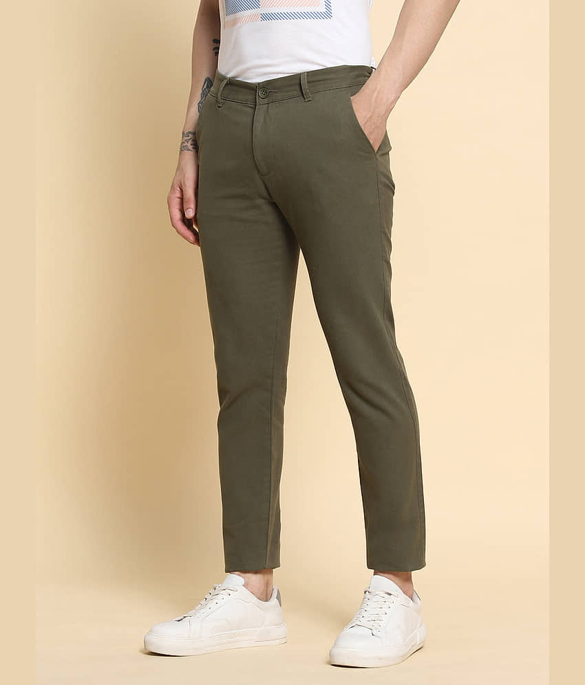 Dennis Lingo Olive Slim Chinos ( Pack of 1 ) view 2