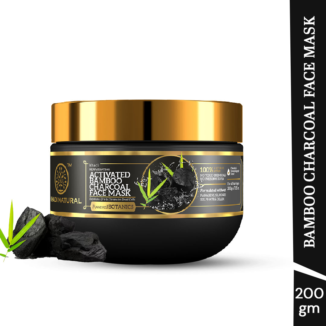 Khadi Natural Activated Bamboo Charcoal Face Mask - 200gm view 2