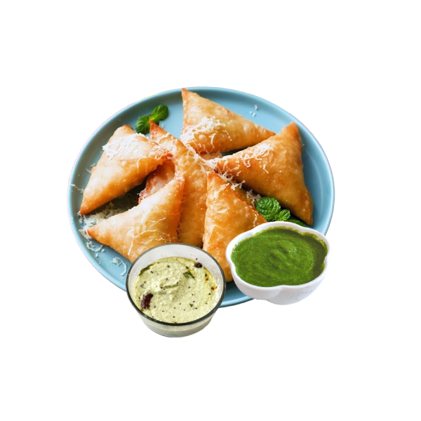 Samosa Macaroni with Chutney