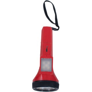 SUI Rechargeable Solar LED Torch with 2 Light Modes, Inbuilt Lithium Battery, 2W Solar Panel and Hybrid Charging view 2