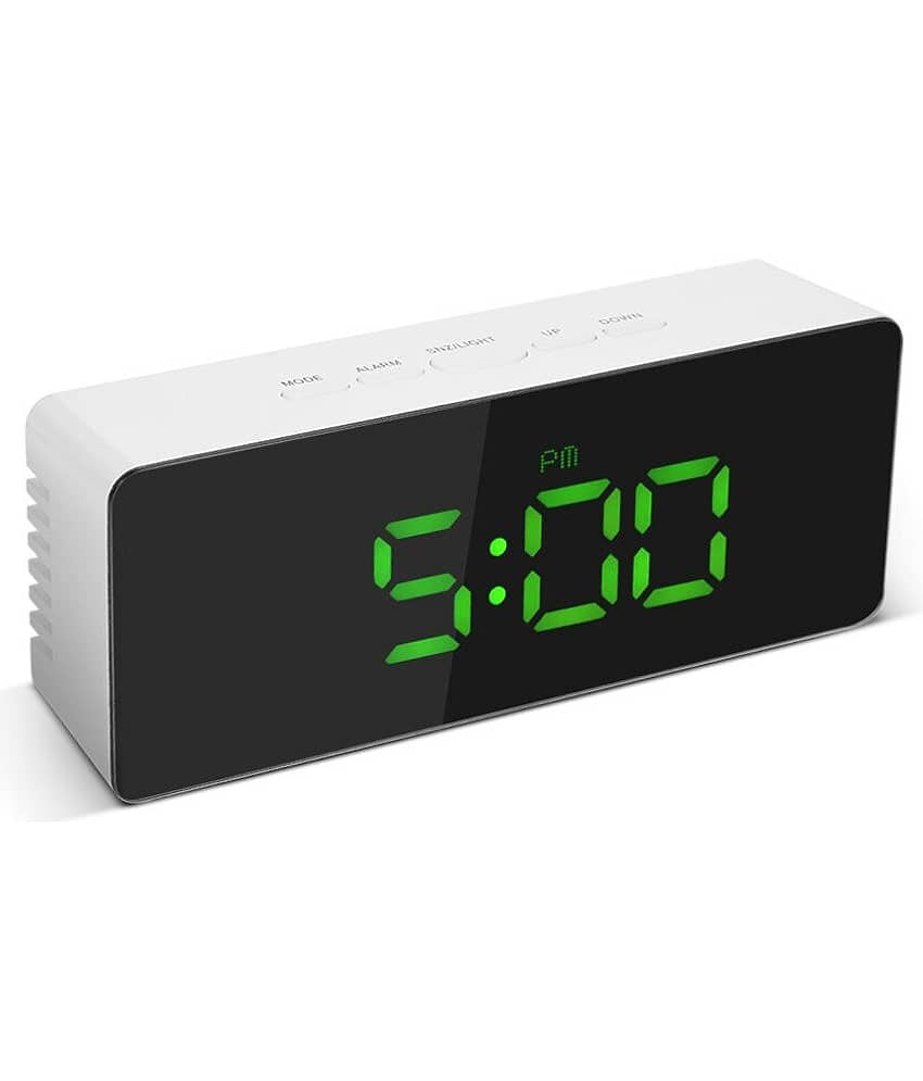 FULKIZA Digital Plastic Rectangular Table Clock - Pack of 1