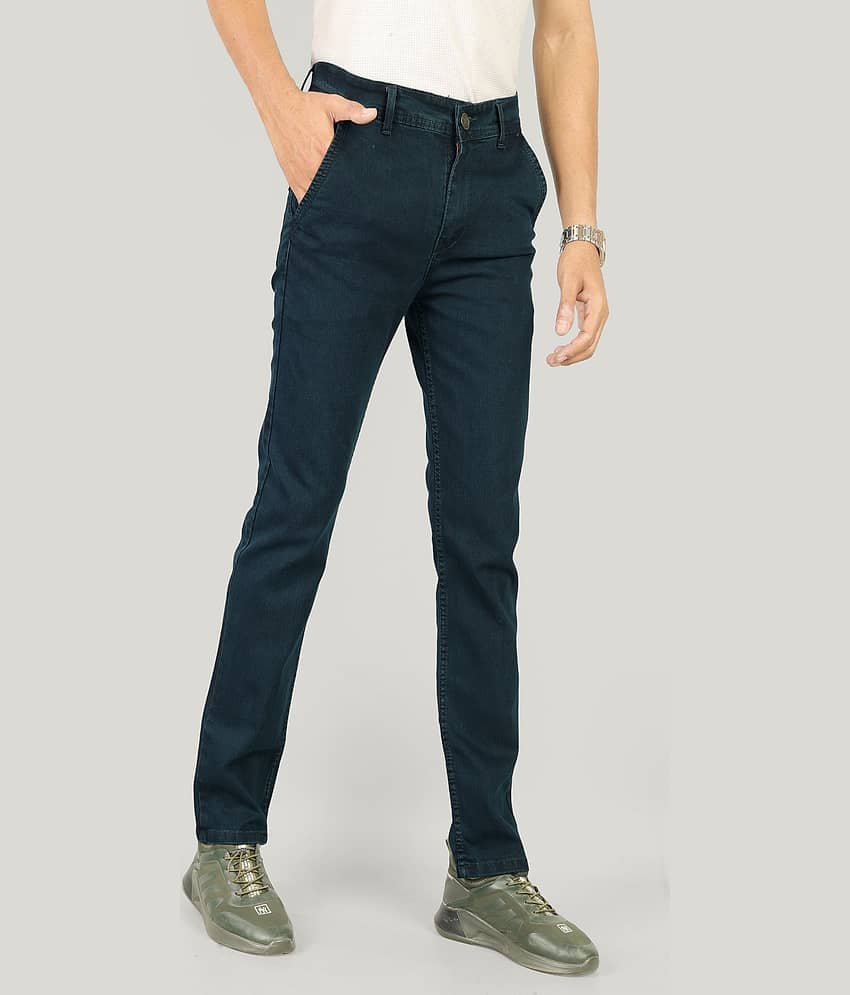 MOUDLIN Regular Fit Clean Look Men's Jeans - Navy Blue ( Pack of 1 ) view 2