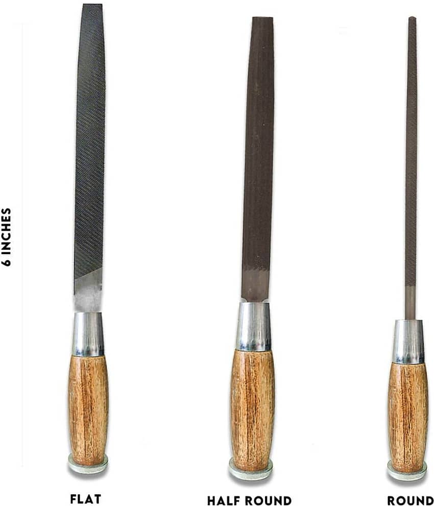 Amb File Wooden Handle Flat,Half Round,Round 6inch(pack 3) File & Rasp Wooden Handle Flat,Half Round,Round 6inch(pack 3) view 2