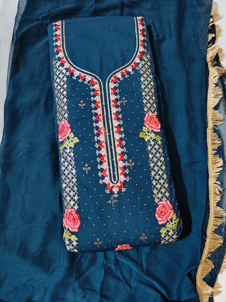 Women's Georgette Dress Material (Unstitched Salwar Suit) view 2