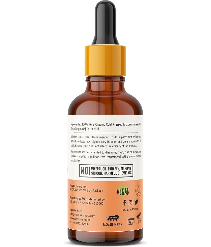 Organix Mantra Moroccan Argan Oil, 100% Pure, Natural & Cold Pressed Organic Oil, 30ML view 2