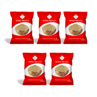 SWASTH Unpolished and Natural Kodo Millet Pack of 5 - 1kg Each (Other Names of Kodo Millet - Koden, Kodra, Varagu, Arikelu, Arika, Harka, Koovaragu, Kodua)