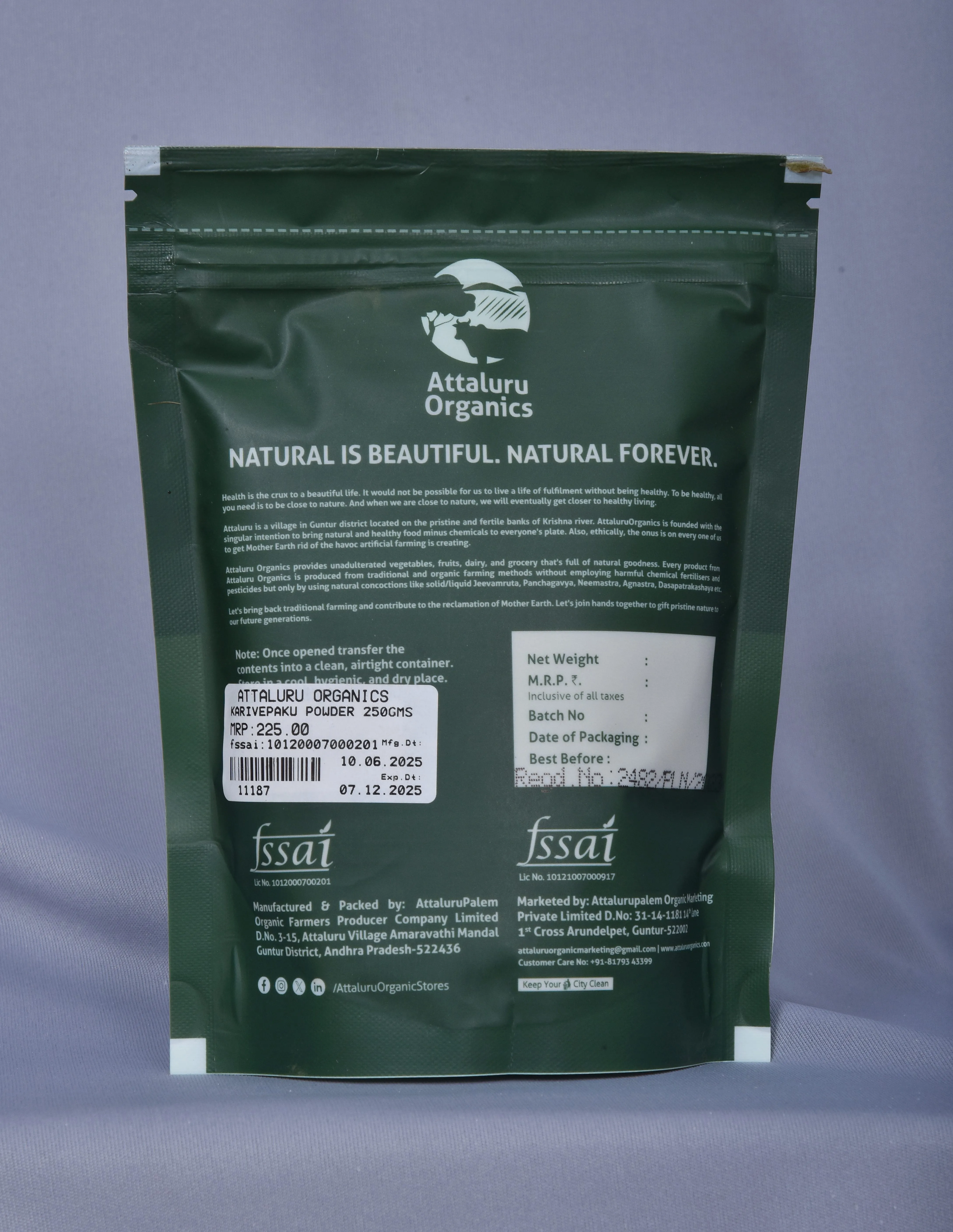 Attaluru Organics Curry Leaves Powder view 2