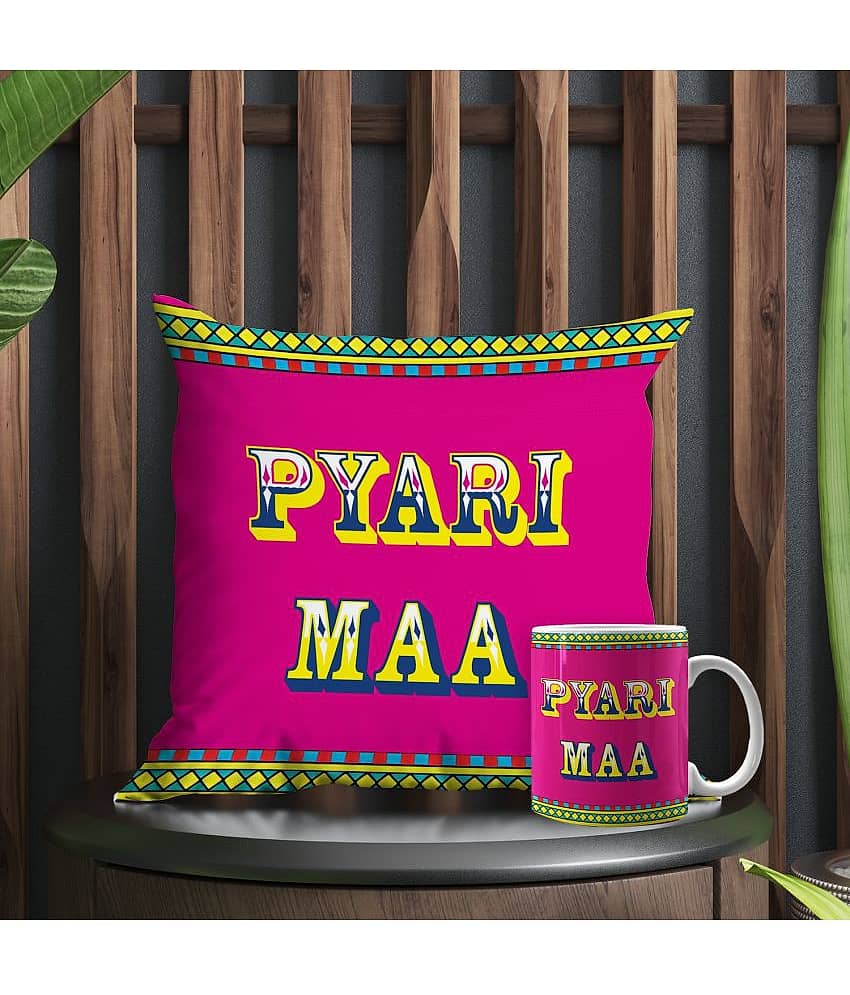 Royals of Sawaigarh - Multicolor Ceramic,Polyester Gifting Combo- Mug With Filled Cusion Cover for Mothers Day view 2