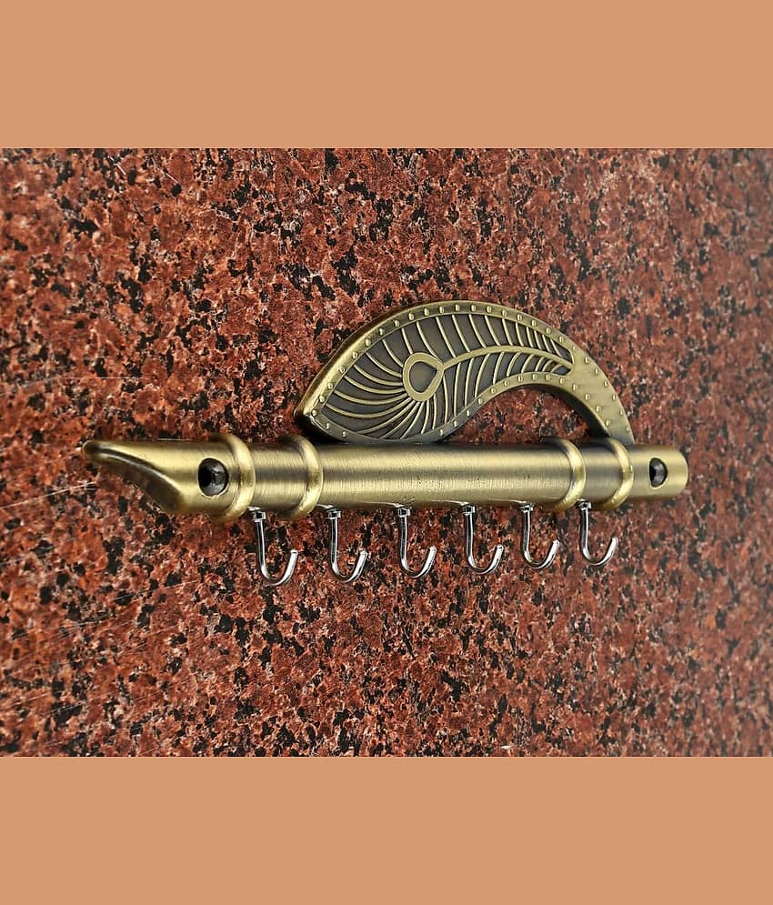JaipurCrafts Gold Brass Key Holder - Pack of 1 view 2