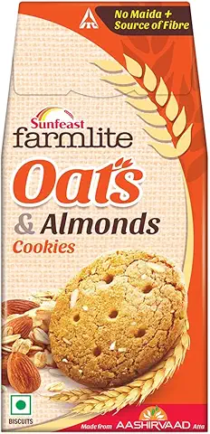 Sunfeast Farmlite Oats with Almonds cookies Biscuits, 150g
