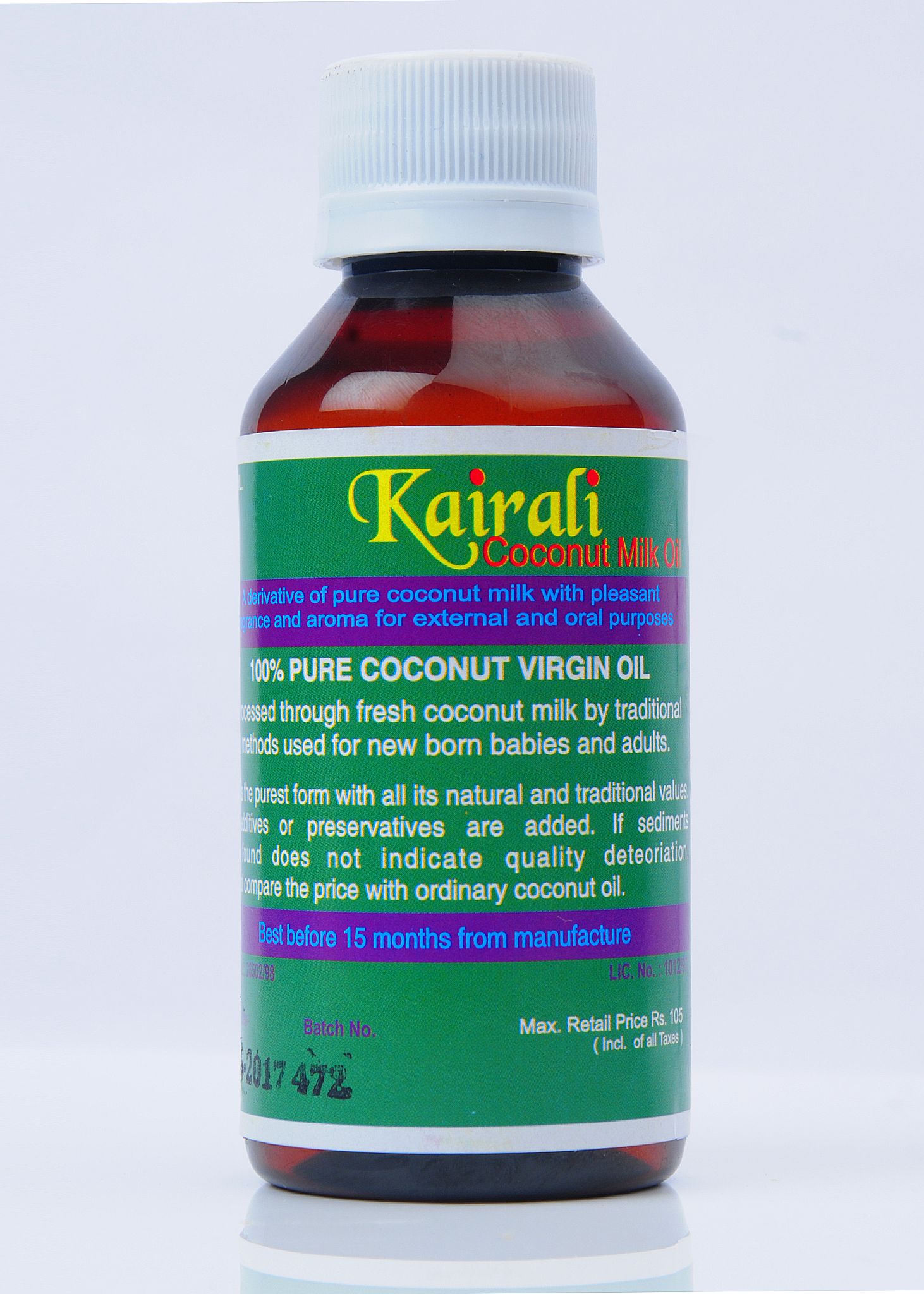 Kairali Coconut Milk Oil - 100ml view 2