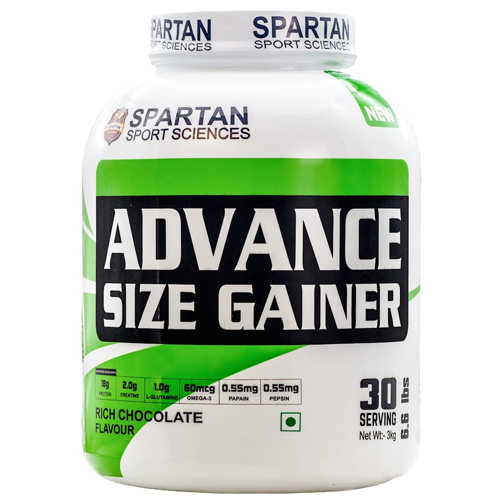 SPARTAN SPORT SCIENCES Advance Size Gainer | Muscle Mass & Weight Gainer Powder with Highest Protein and Carbohydrates with 13 Multivitamins & Minerals for Men & Women view 2