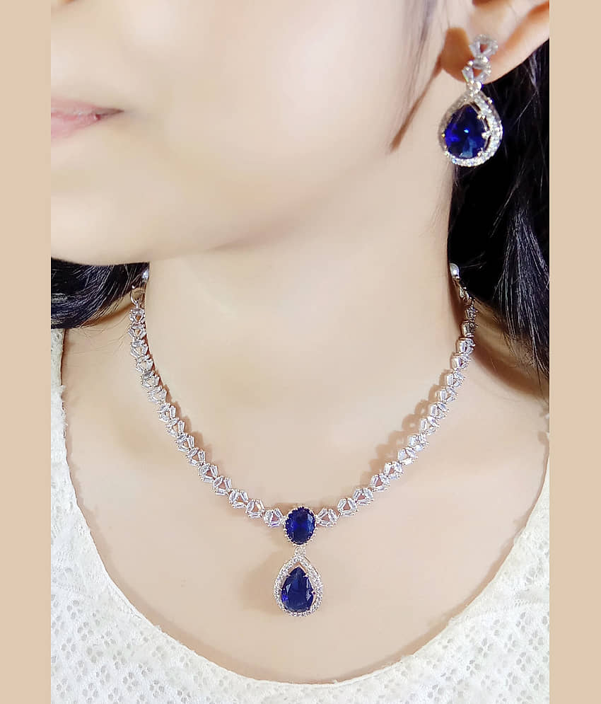 Ladymania White Alloy Necklace Set ( Pack of 1 ) view 2