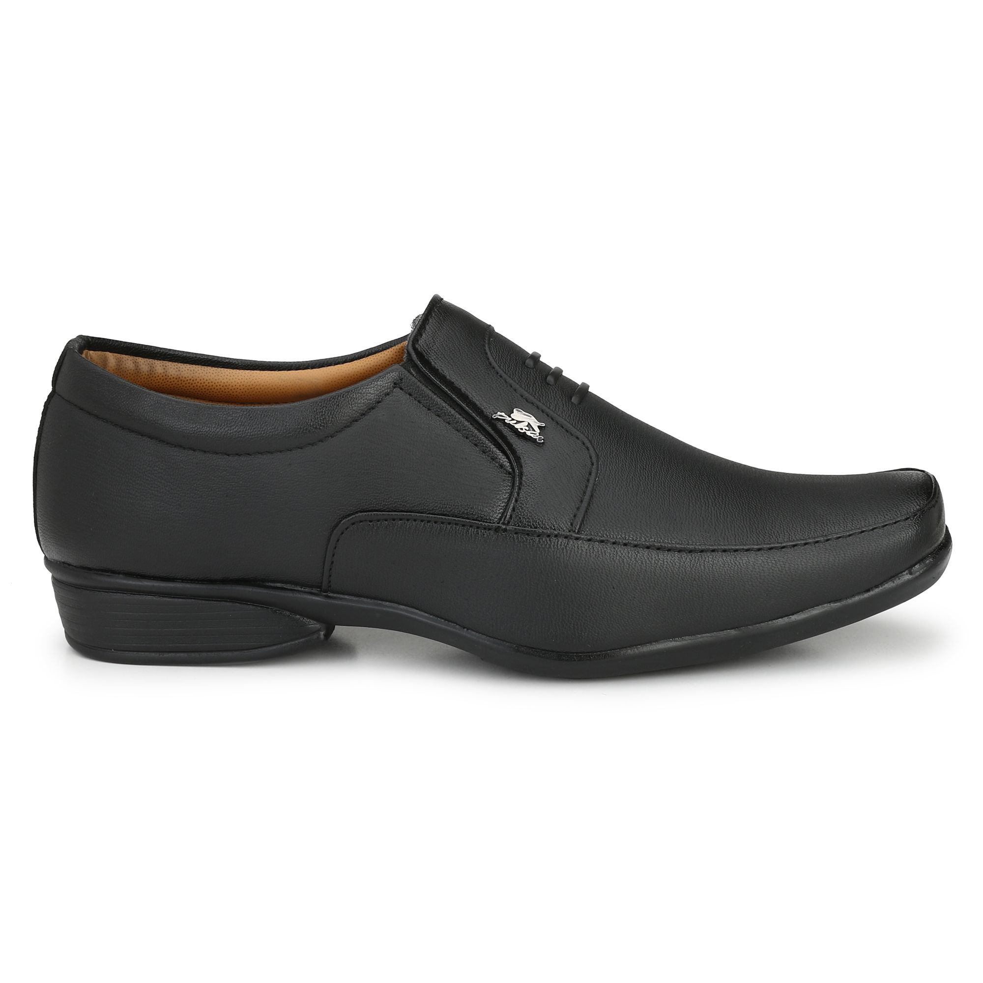 Stylelure Synthetic Leather Black Formal Office Shoes Slip On For Men view 2