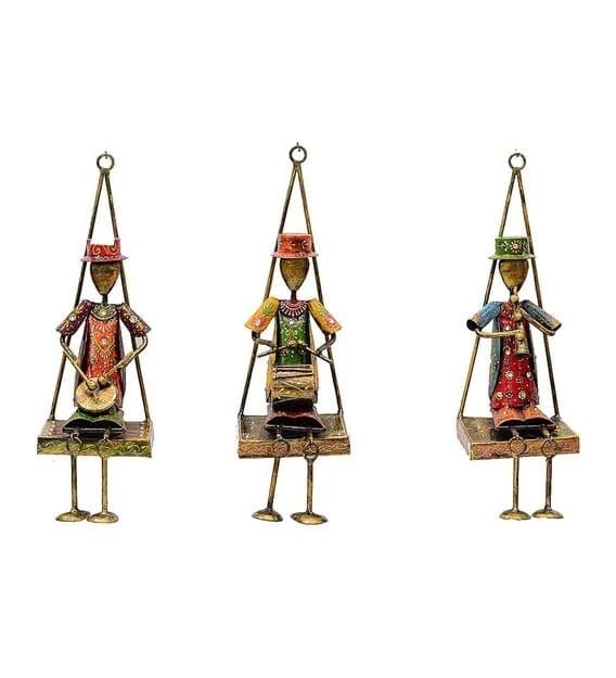 Jayant ; Musician Joker with Hanging Legs Wall Frame (Set of 2) Random Musician - for Diwali Gifts Home Decoration | Gifts | Home Decor | Table Top view 2