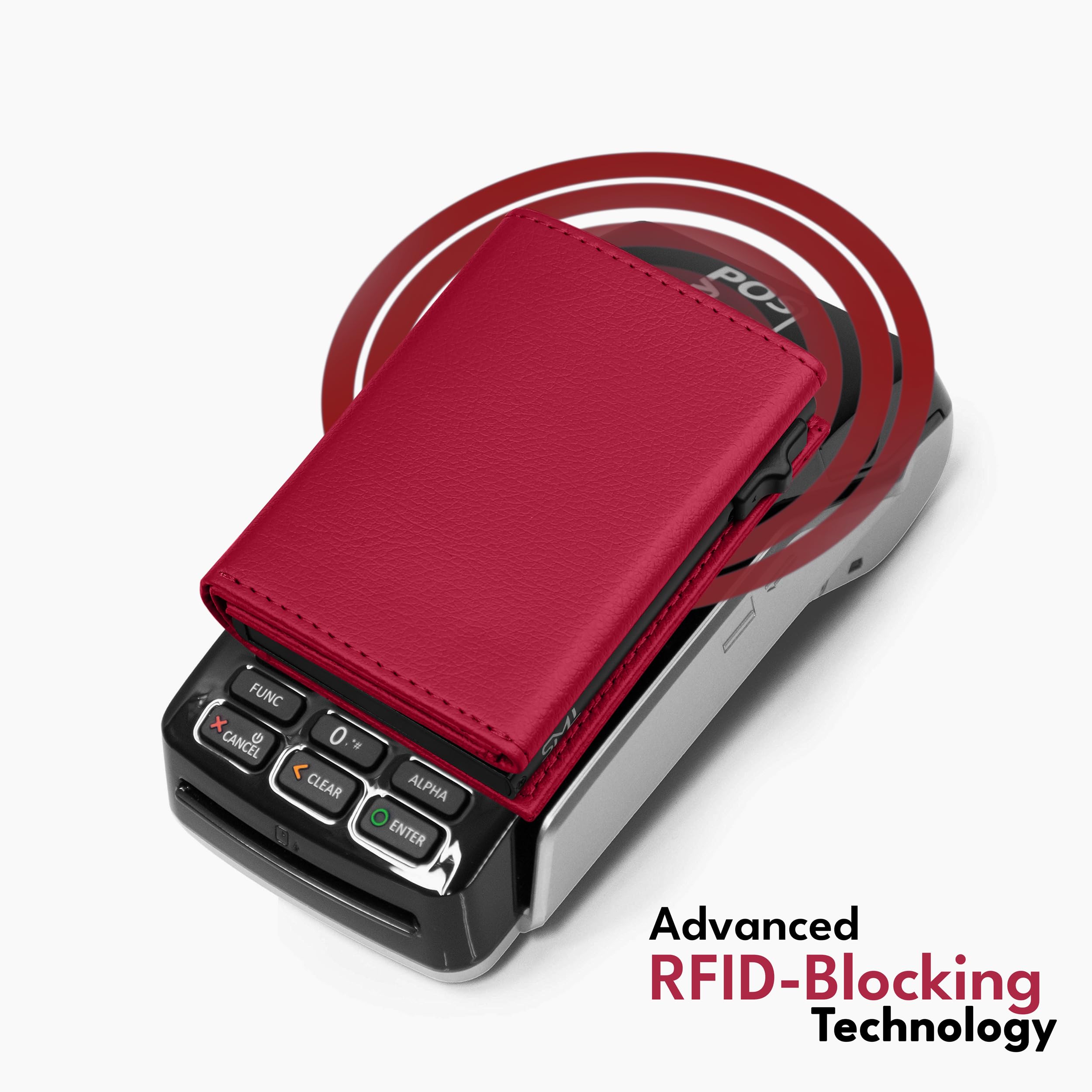 The Wallet Store Urban Pop RFID Protection Wallet Cardholder - Red view 2