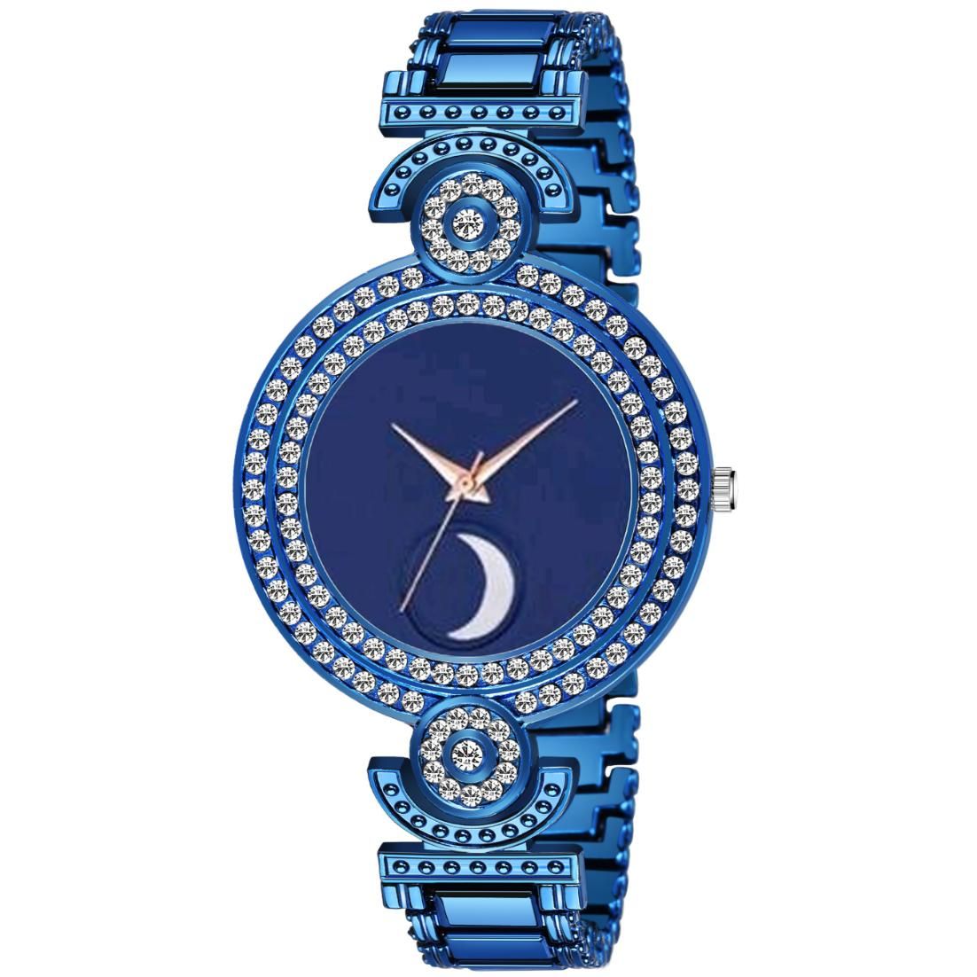 Bolun Blue Half Chand Dial Blue BD Girls and Women Watch view 2