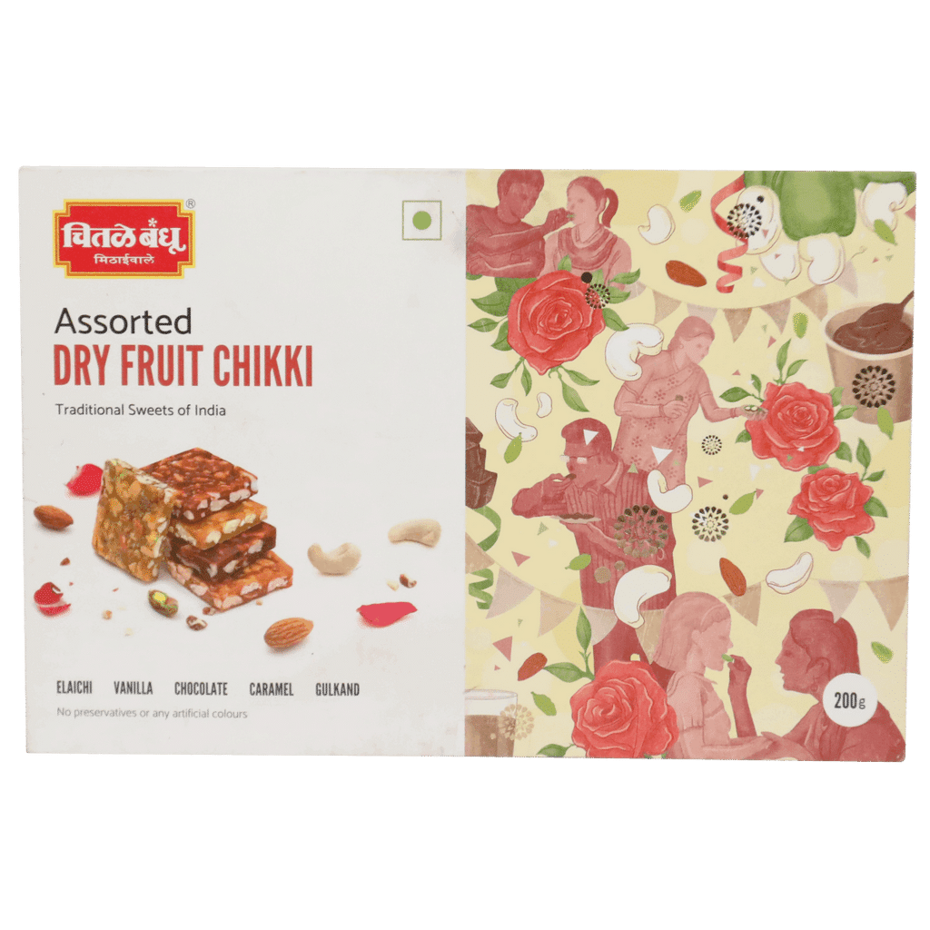 Assorted Dryfruit Chikki Box, 200 gm