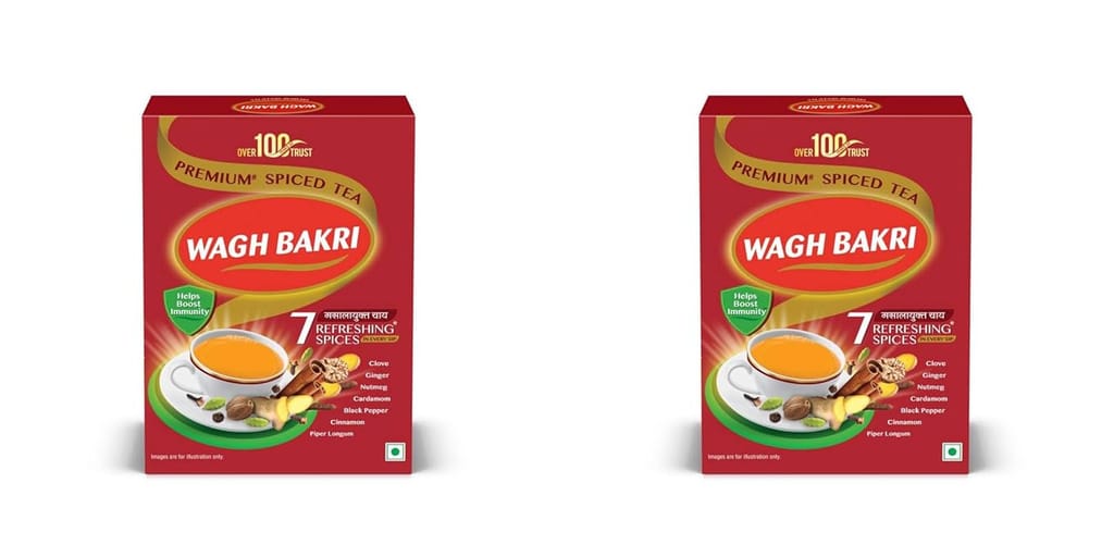 Wagh Bakri Premium Spiced Tea | With 7 Refreshing Spices | 250 Gm Pack | Pack of 2 | 500 Gm Pack