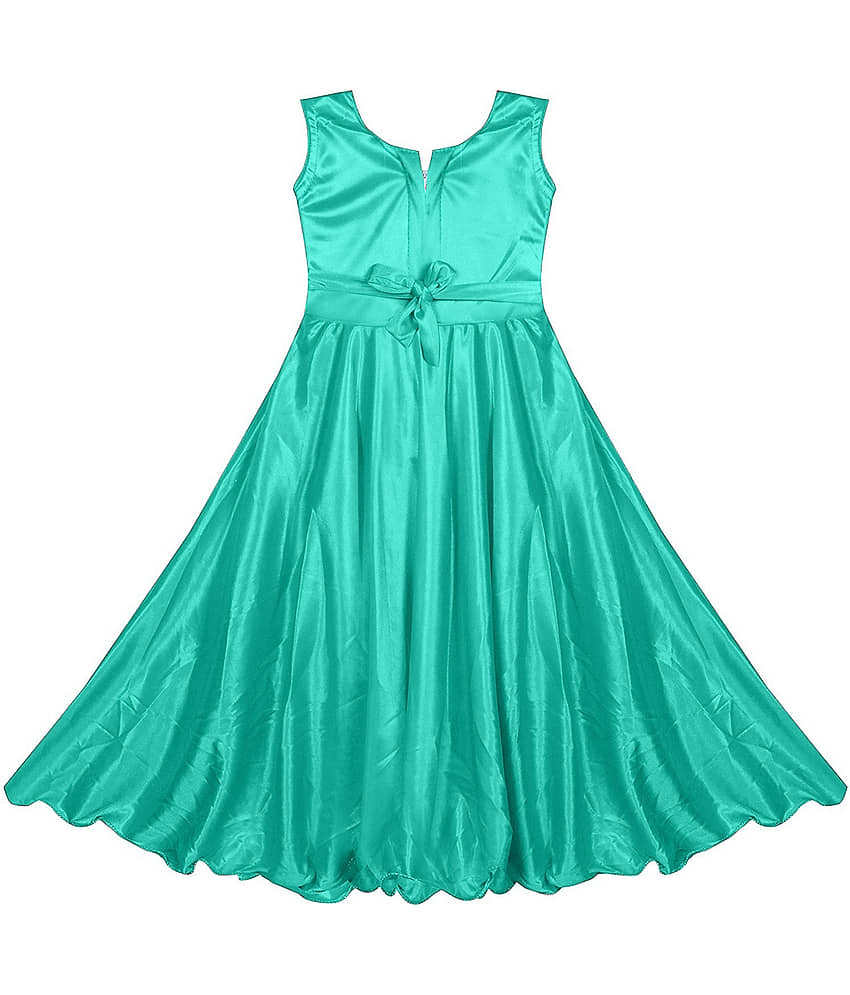 9stiches Lycra Dress For Girls ( Pack of 1 , Green ) view 2