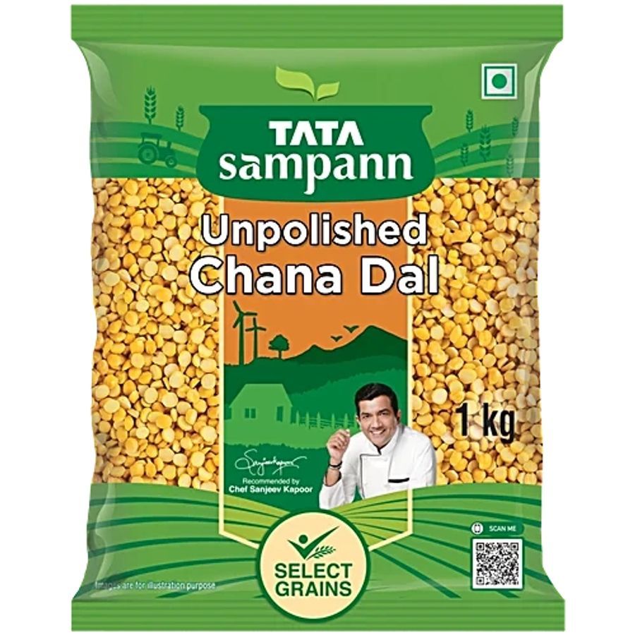 Tata Sampann Unpolished Chana Dal, 1 kg - 1 kg - One Unit view 2