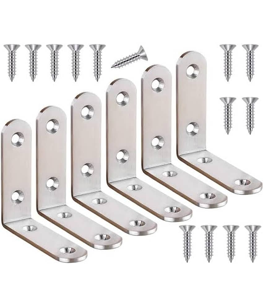 ADISON 2 cm right angle shelf support brackets pack of 25 pcs mild steel heavy duty super quality for shelf hanging