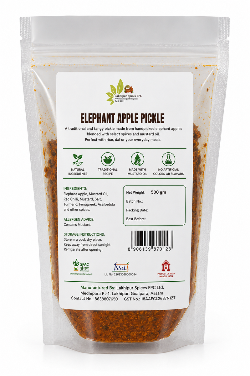 Elephant Apple Pickle - 500 gm - 1 Pack view 2