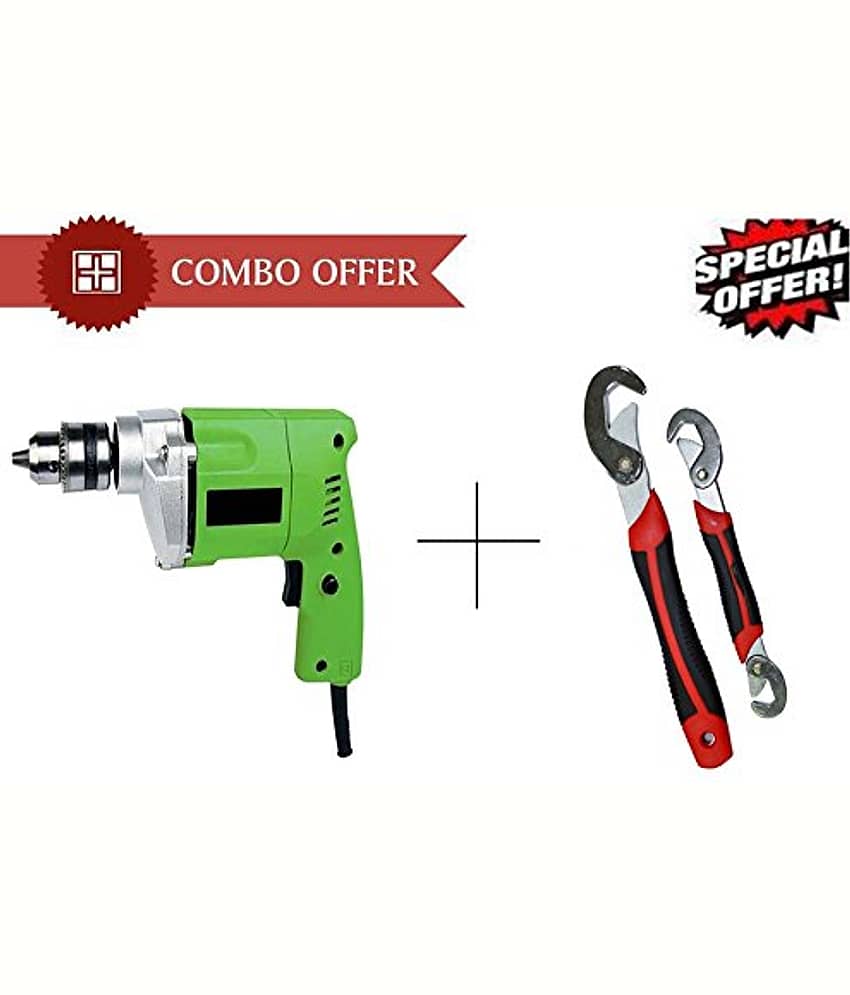 Shopper52 - DRLSNPG-N 300W 10mm Corded Drill Machine with Bits view 2