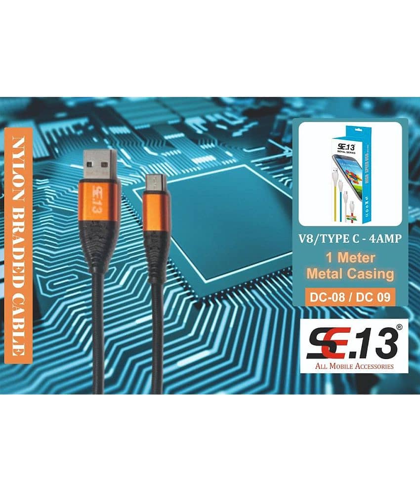 SE13 - Black 2.4 A Type C Cable 1 Meter view 2