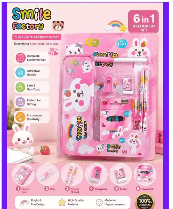 Toy Imagine Space Theme Stationery Set for Kids – 6 Piece School Supplies Kit view 2