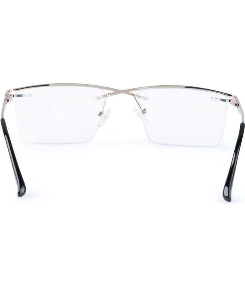 Redex Silver Rectangular Eyeglass Frame ( Pack of 1 ) view 2