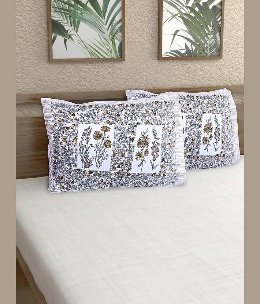 AJ Home - Pack of 2 Cotton Ethnic Regular Pillow Cover ( 68.58 cm(27) x 43.18 cm(17) ) - Brown