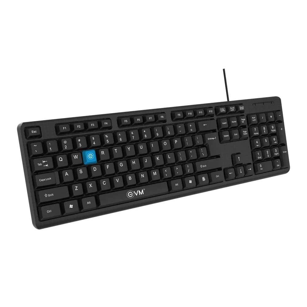 EVM Usb Wired Keyboard | Spill-Resistant | USB Connectivity | Smooth Keystrokes