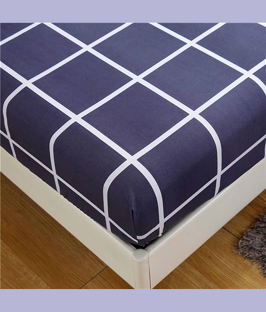 House Of Quirk Polyester Queen Bedsheet ( Blue ) view 2