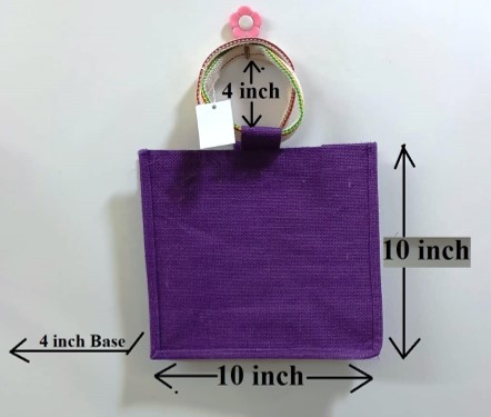 Jute Tiffin Bag 10 x 10 inches view 2
