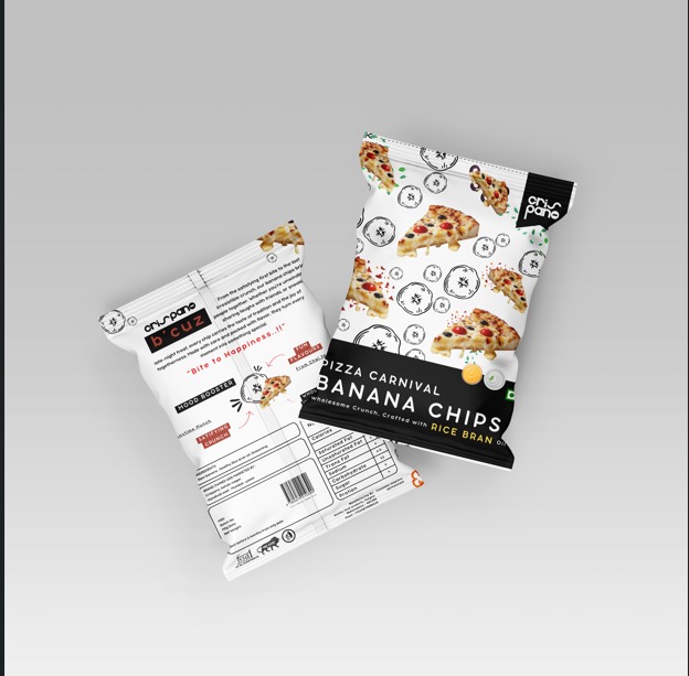 Pizza flavor banana chips 65 G Pack Of 2