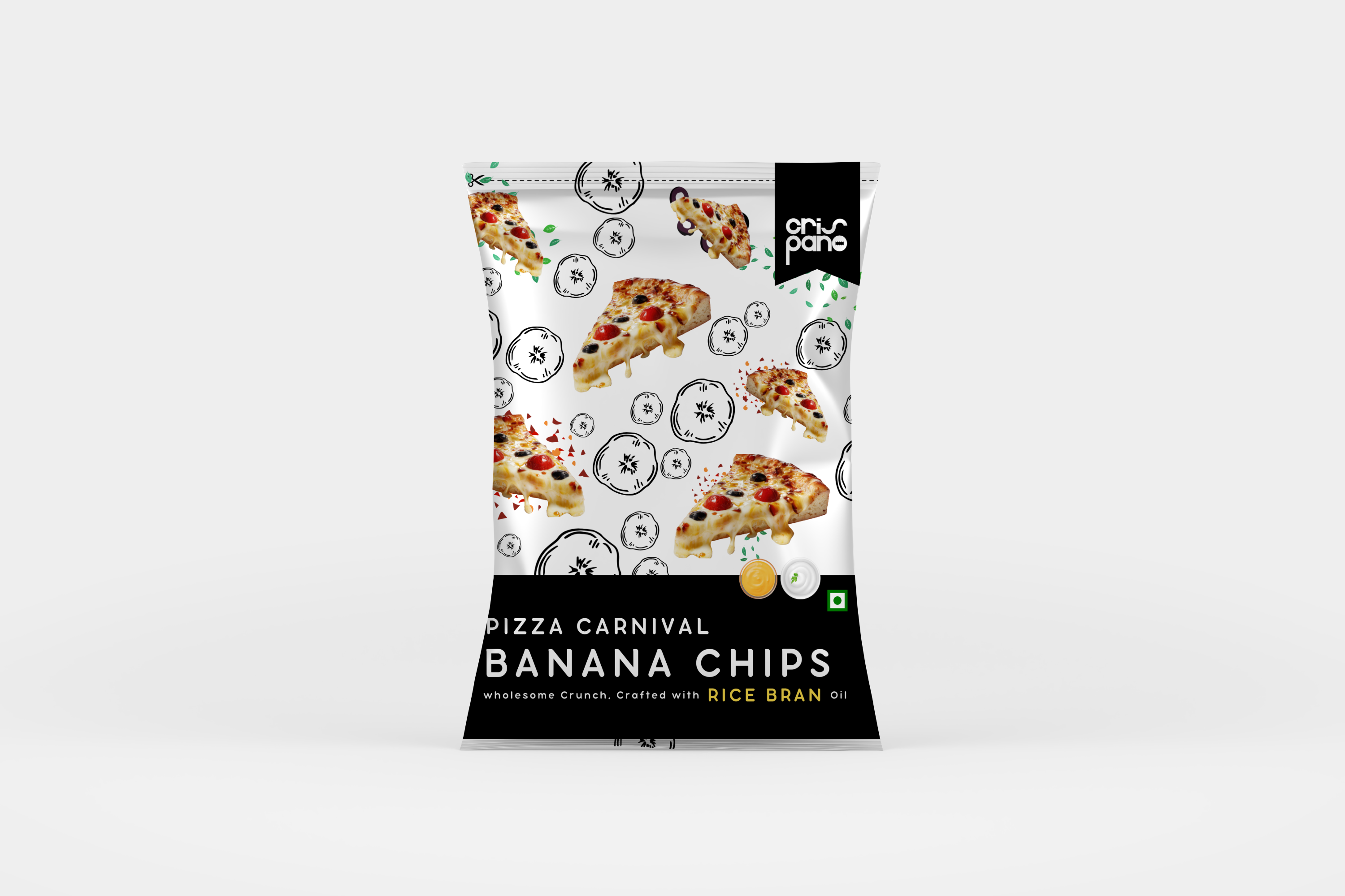 Pizza flavor banana chips 65 G Pack Of 2 view 2