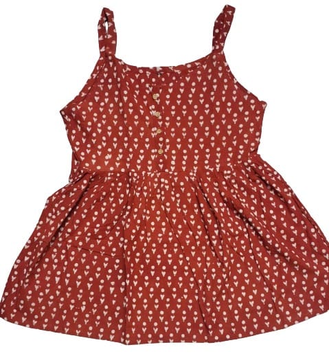 Hand block print short kurti view 2