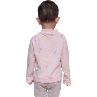 Printed Full Sleeves T-Shirt For Baby Boy (Pink) view 2