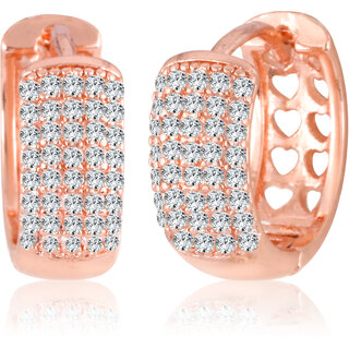 Vivastri Shimmering Glittering Cz stone clip on Bali stud Earring for Women and Girls [VIVA2705ERG] view 2
