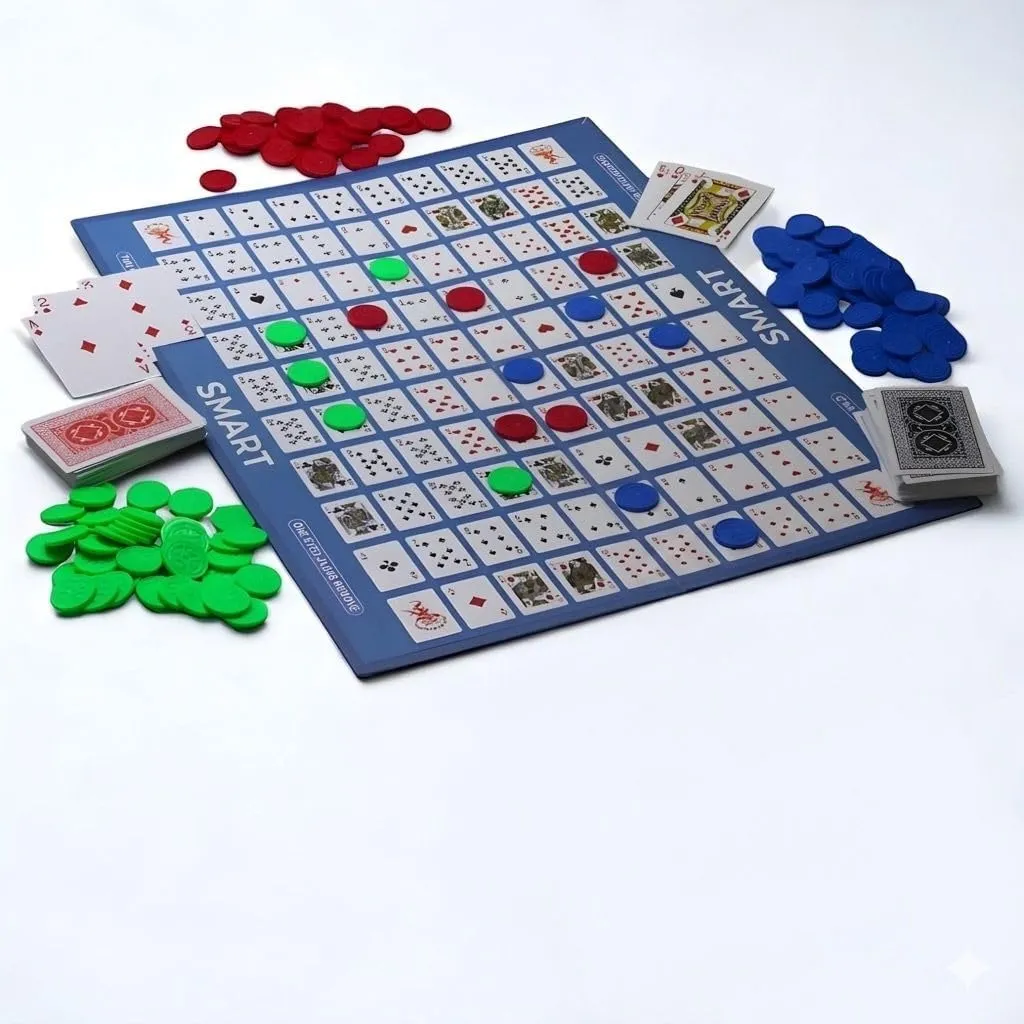 Braintastic Sequentra Strategy Card and Board Game for Family | Educational Sequence Game for 2-12 Players Ages 7+ Years | Fun Learning Table Game for Kids Adults Party Game view 2