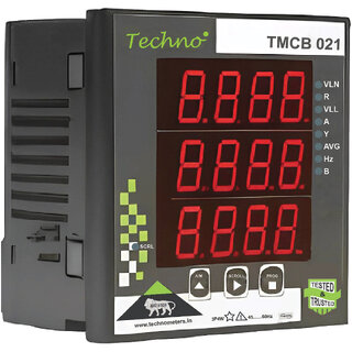Three Phase Volt Amps Frequency Panel Meter (5 A) view 2