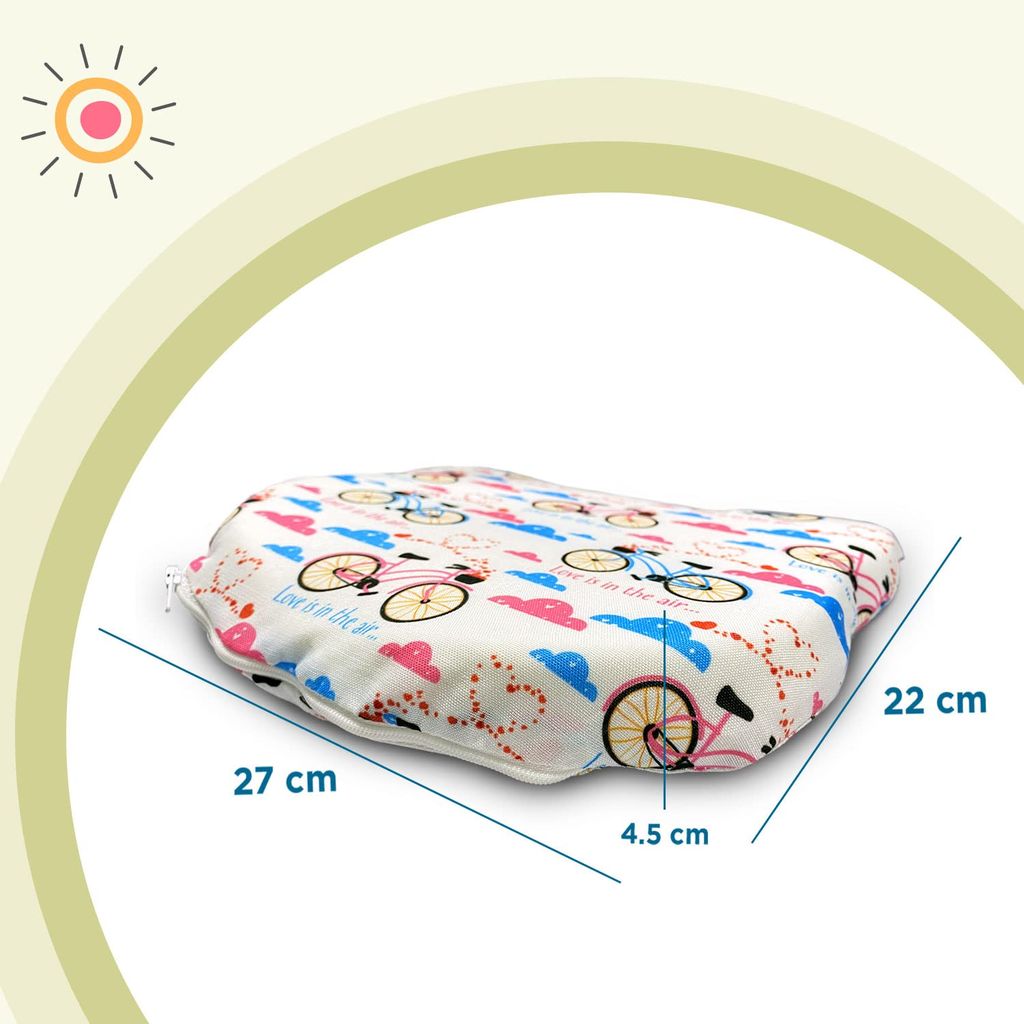 Sleepsia Memory Foam Baby Pillow for Head Shaping for Preventing Flat Head Syndrome, Cycle Impression Toddler Pillow for Girls & Boys , Breathable Memory Foam Pillows (9.8" L X 7.5" W X 1" H) view 2